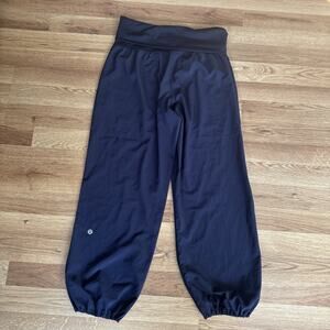 Lululemon Om Pants Lightweight Ultra High Rise Jogger Lounge Yoga Navy Size 6